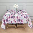 thumbnail image 3 of Pioneer Flower Floral Print Pattern Square Tablecloth,Waterproof Square Table Cover,Wipeable Spillproof Washable Table Cover for Home Kitchen Party Decor 60"x60"(152x152cm), 3 of 6