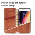 thumbnail image 4 of Dteck Wallet Case for iPhone 7 Plus & iPhone 8 Plus, Premium PU Leather Flip Folio Wallet Case with Card Slot Magnetic Closure Case, Brown, 4 of 8