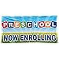 thumbnail image 3 of 4Less 2x4 Ft PRESCHOOL NOW ENROLLING Banner Vinyl Alternative Sign bgb Fabric, 3 of 4