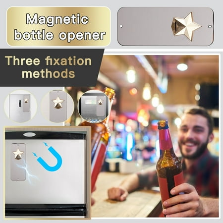 

Mittory Magnetic Sticker Stainless Steel Creative Wine Opener Beer Bottle Opener