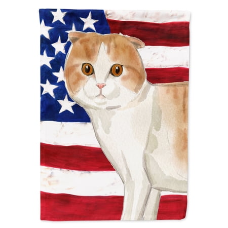 Scottish Fold American Flag Garden Flag