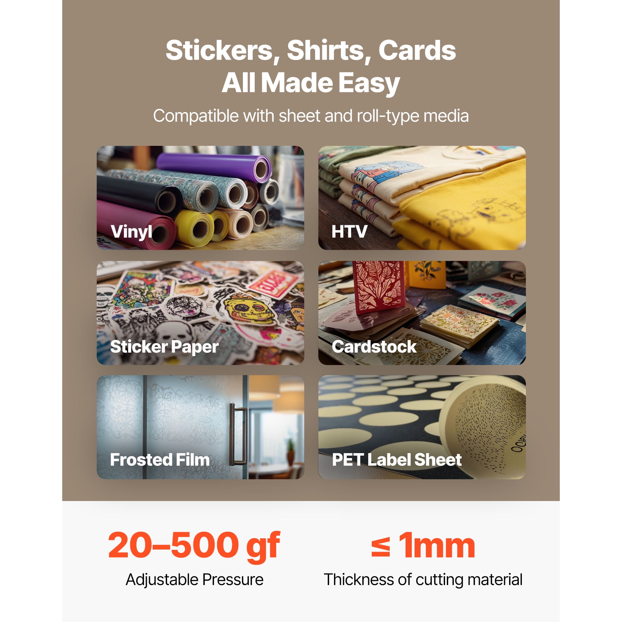 KFFKFF 53-Inch Vinyl Cutting Machine, Dual Blades, Adjustable Speed and Pressure, LED Display, Includes Software and Accessories for Crafting and Sign Making