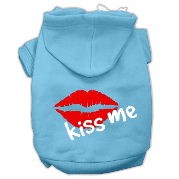 Pet Dog Cat Hoodie Screen Printed, "Kiss Me"