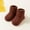 Brown, variant on 100% Cotton Kids Terry Bootie Socks - Non-Slip Grips & Stay-On Cuffs, Unisex for Kids Newborn 0-6 6-12 Months, Brown (1 Pair),Size 9 Months