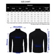 thumbnail image 5 of Men's Stretch Muscle Tshirts Turtleneck Long Sleeve Knit Tees Casual Slim Fit Basic Shirt Tops, 5 of 5