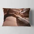 thumbnail image 2 of Designart Dark Upper Antelope Canyon - Landscape Photography Throw Pillow - 12x20, 2 of 5