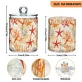 thumbnail image 5 of Yayeee 4 Pack Qtip Holder Bathroom Cotton Swab Canister with Lid Clear Dispenser Set, Orange Starfish, 5 of 6