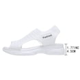 thumbnail image 7 of Rokment Orthopedic Walking Sandals for Women Comfort Lightweight Mesh Slip on Flat Athletic Open Toe Memory Foam Platform Wedge Low Heel Ortho Summer Shoes for Beach Travel White Size 7, 7 of 7
