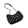 thumbnail image 2 of Willtoo Quilted Denim Shoulder Bag for Women Star Pattern Clutch Hobo Bag Small Tote Handbag with Zipper Closure, 2 of 5