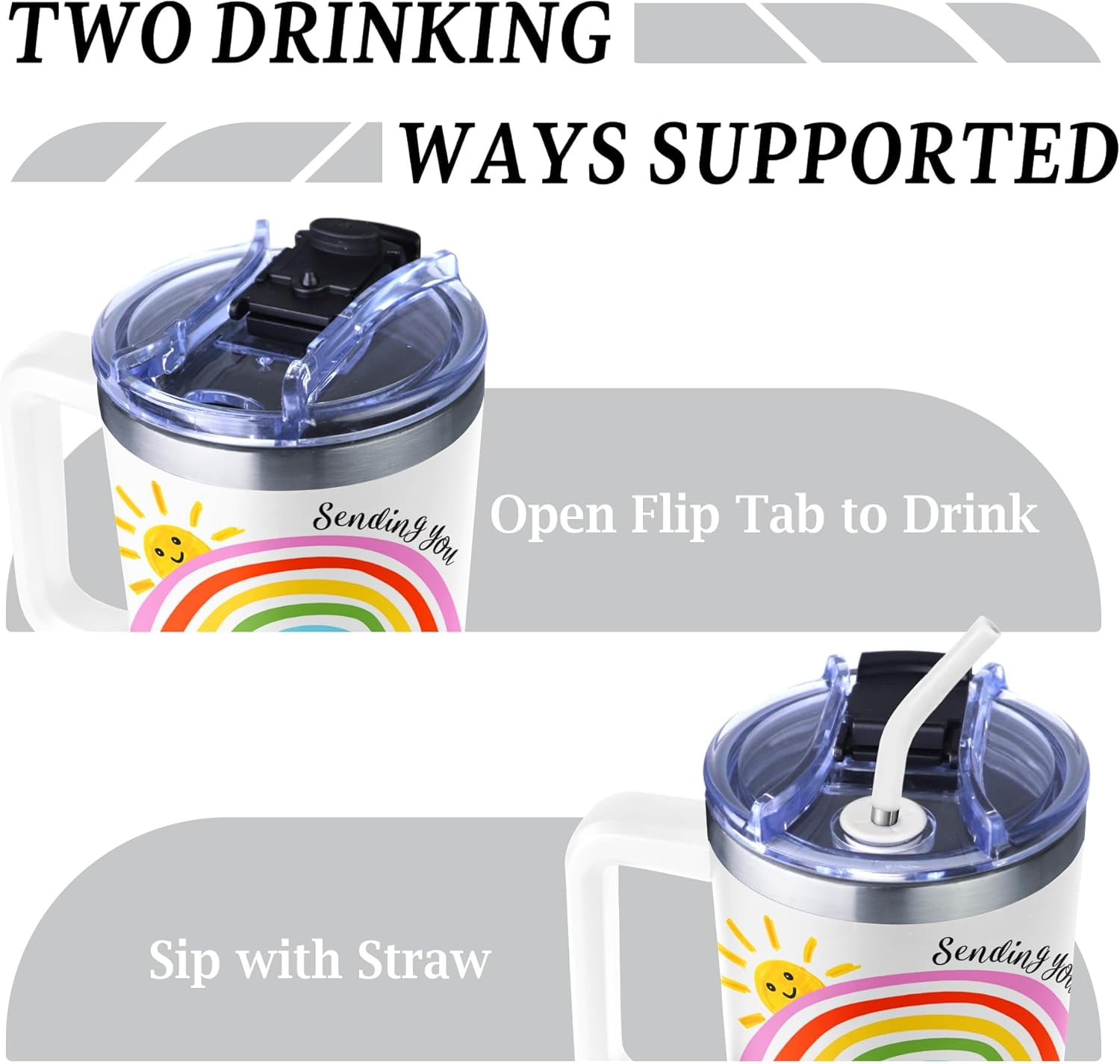 Sending Sunshine Gifts for Women, Get Well Soon Gifts for Women, Inspirational/Cancer Care/Thinking of You/Sympathy Gifts for Women Friends, Christmas Birthday Gifts for Women 40 Oz Tumbler