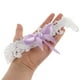 thumbnail image 3 of Juego de 2 ligas de novia elegantes con encaje de perlas y flores con lazo para novias, graduaciones y ocasiones especiales, 3 of 8