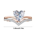 thumbnail image 2 of Anillo De Circonita En Forma De Coraz N, Anillo De Compromiso, Joyer a De Moda, Dise O Elegante Y Artesan a Fina, Dise O De Coraz N Nico, Para Mujer, Listo Para Pedir Matrimonio, Anillo De, 2 of 7