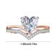 thumbnail image 3 of Anillo de Compromiso con Circonita En Forma de Corazón, Joyería Fina de Moda, 3 of 6