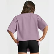 SUNBS Plus Size Womens Tops Workout T Shirts Short Sleeve Spring Tee Summer Clothes,Sizes S-3XL