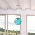 thumbnail image 2 of Elegant Designs Buoy Netted Brushed Nickel Coastal Ocean Sea Glass Pendant with Natural Rope, 2 of 6