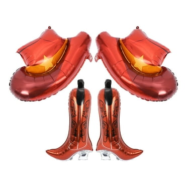 4pcs Theme Balloons Western Party Balloons Aluminum Foil Balloons