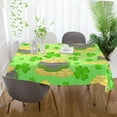 thumbnail image 6 of Coolnut St Patrick Clover Coin Pot Tablecloth Rectangle Colorful Table Cloth Large Square Table Cover for Dining Kitchen Party 54"x54" Decor Gift, 6 of 7