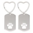 thumbnail image 1 of 2 llaveros conmemorativos de acero inoxidable para mascotas, colgante de recuerdo con huella de pata, para cenizas de perro y gato, joyería con placa de identificación para amantes de las mascotas., 1 of 7
