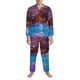 thumbnail image 3 of Balery Capybara Bathtub Fun Pijama para Hombre de Dos Piezas con Manga Larga, Conjunto de Dormir y Descanso Suave con Bolsillos-Large, 3 of 7