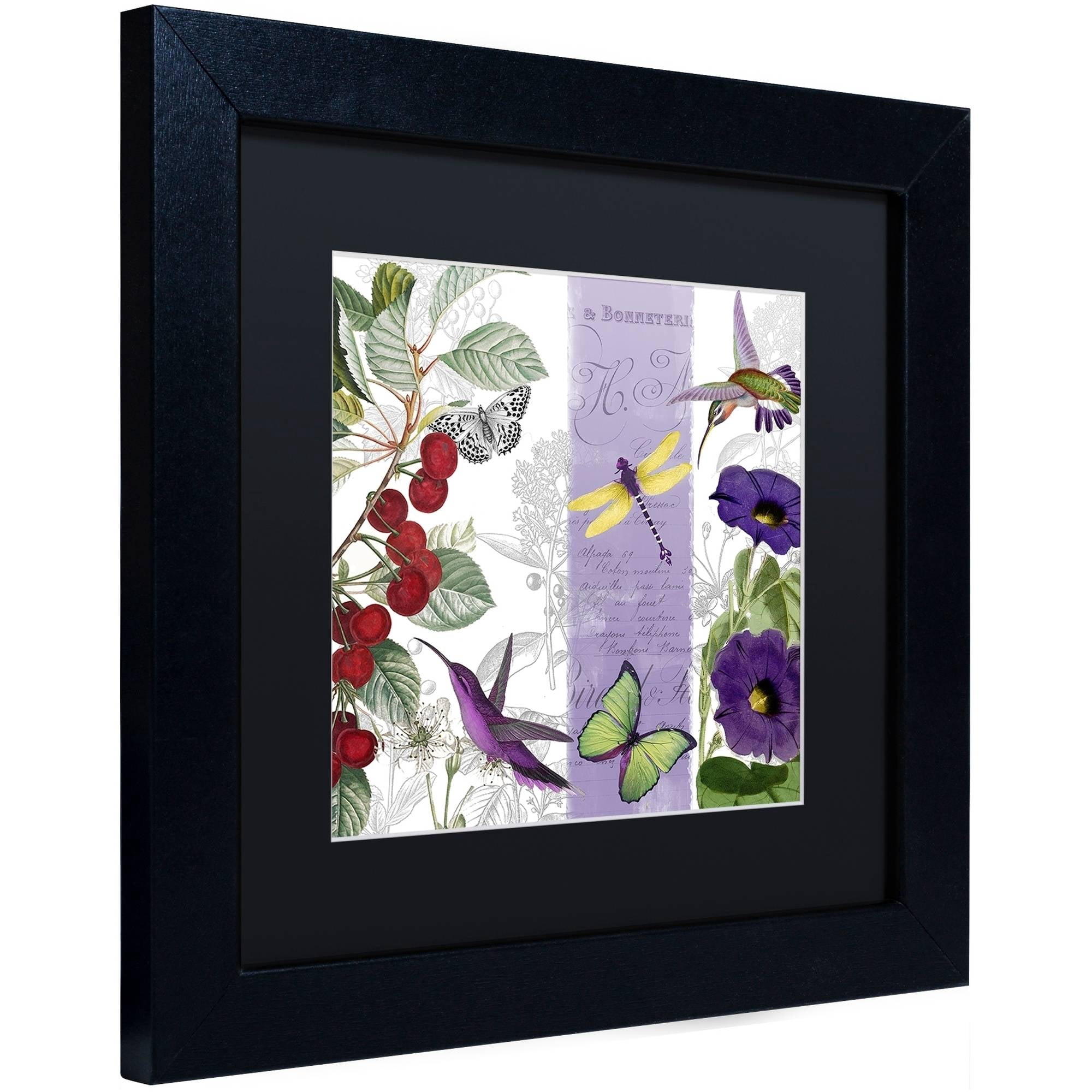 Trademark Fine Art "Cherry Picked I" Canvas Art by Color Bakery Black Matte, Black Frame