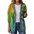 thumbnail image 4 of Zefriona Womens Printed Long Sleeve Jacket Casual Button Down Lightweight Layering Jean Coat Multicolor Size M, 4 of 4
