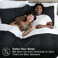 thumbnail image 4 of Bare Home 7-Piece Bed-in-a-Bag - King, Black with White Sheet Set, 4 of 8