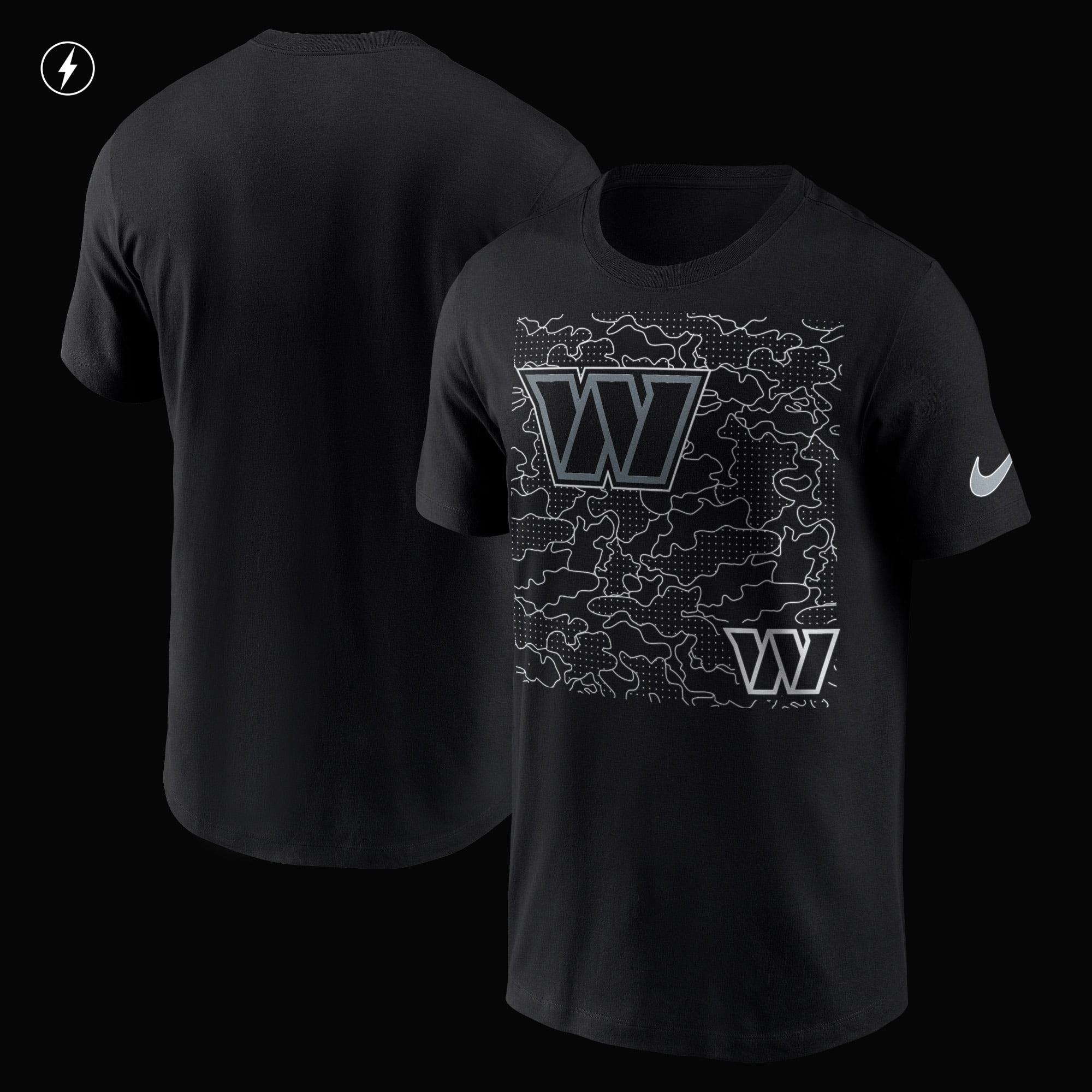 Men's Nike Black Washington Commanders RFLCTV T-Shirt - Walmart.com