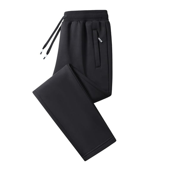 OSOLU Solid Color Loose Sweatpants Summer Fall Men's Straight Long Pants Casual Sports Fitness Ankle Length Pants Trousers Daily Relaxed Fit Breathable Bottoms