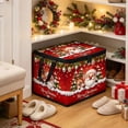 thumbnail image 6 of Collapsible Christmas Storage Box with Lid Large Capacity Foldable Holiday Organizer Bin for Clothes Toys Blankets Xmas Decor, 6 of 6