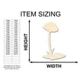 thumbnail image 2 of Unfinished Wood Mushroom Shape - Craft - up to 46" 24" / 3/4", 2 of 5