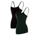 thumbnail image 3 of Attraco Womens Cotton Camisole Sleeveless Cami Vest Top Yoga Tank Tops Pack of 2, 3 of 7