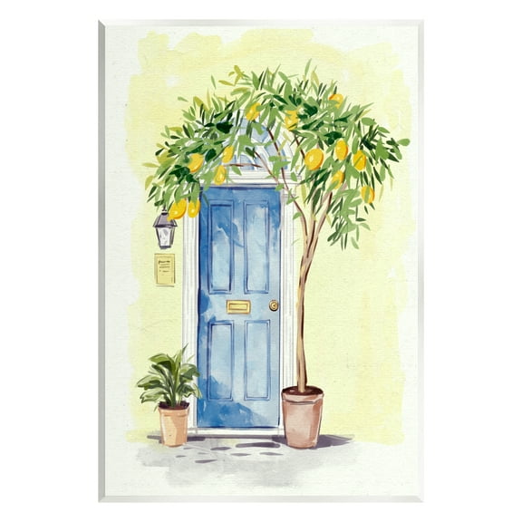 Stupell Industries Lemon Tree in Doorway Food & Beverage Painting Unframed Art Print Wall Art, 10 x 15