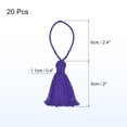 thumbnail image 2 of Uxcell 20 pack Bookmark Tassels 4.3 inch Hanging Loop Small Tassels Soft Mini Tassels, Violet-blue, 2 of 7