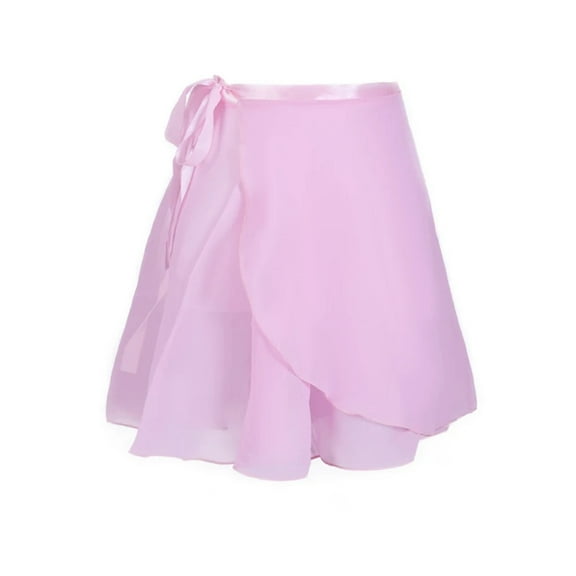 Girls Women Ballet Wrap Skirt Women's Ballet Wrap Skirt Chiffon Dance Wrap Skirt with Adjustable Waist Tie