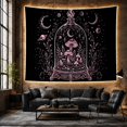 thumbnail image 6 of Moonlit Mushrooms in Glass Cloche, Mystical Gothic Style for Mushroom Lovers, Dark Forest Wall Decor, Halloween Gift, Tapestry Wall Hanging for Bedroom and Dorm, 6 of 7
