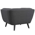 thumbnail image 2 of Modern Contemporary Urban Design Living Room Lounge Club Lobby Armchair Accent Chair, Fabric, Grey Gray, 2 of 4