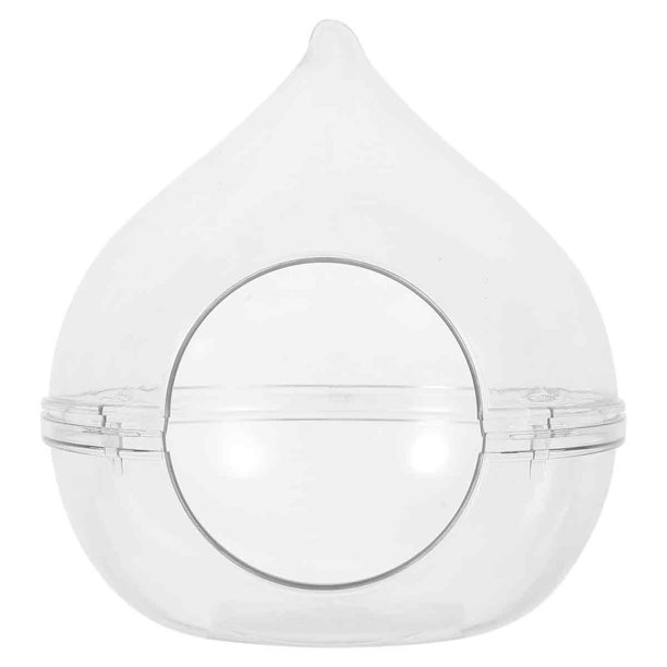 1 Uds. Baño transparente para hámster Observe el baño de melocotón en dos opciones de tamaño