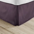thumbnail image 1 of Jupe de Lit Violette Unie 100 pour Cent Coton Pur Coin Fendu Plissé 1 Pce avec Retombée de 24 Pouces Pouces 450TC (Simple, Violet), 1 of 2