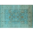 thumbnail image 1 of Ahgly Company Indoor Rectangle Oriental Light Blue Industrial Area Rugs, 2' x 4', 1 of 4