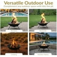 thumbnail image 5 of 22 in Raised Cast Iron Fire Pit Bowl with Stand, Weather-Resistant, 5 of 10