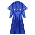thumbnail image 6 of YiZYiF Clergy Robe for Women Long Sleeve Loose Clergy Maxi Dress Minister Pulpit Liturgical Vestment Blue XL, 6 of 7