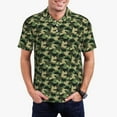 thumbnail image 1 of Balery Camouflage Dinosaur Camisa Polo de Hombre con Estampado, de Manga Corta y Tejido Medio, Camisa Tipo Golf Polo-X-Large, 1 of 6