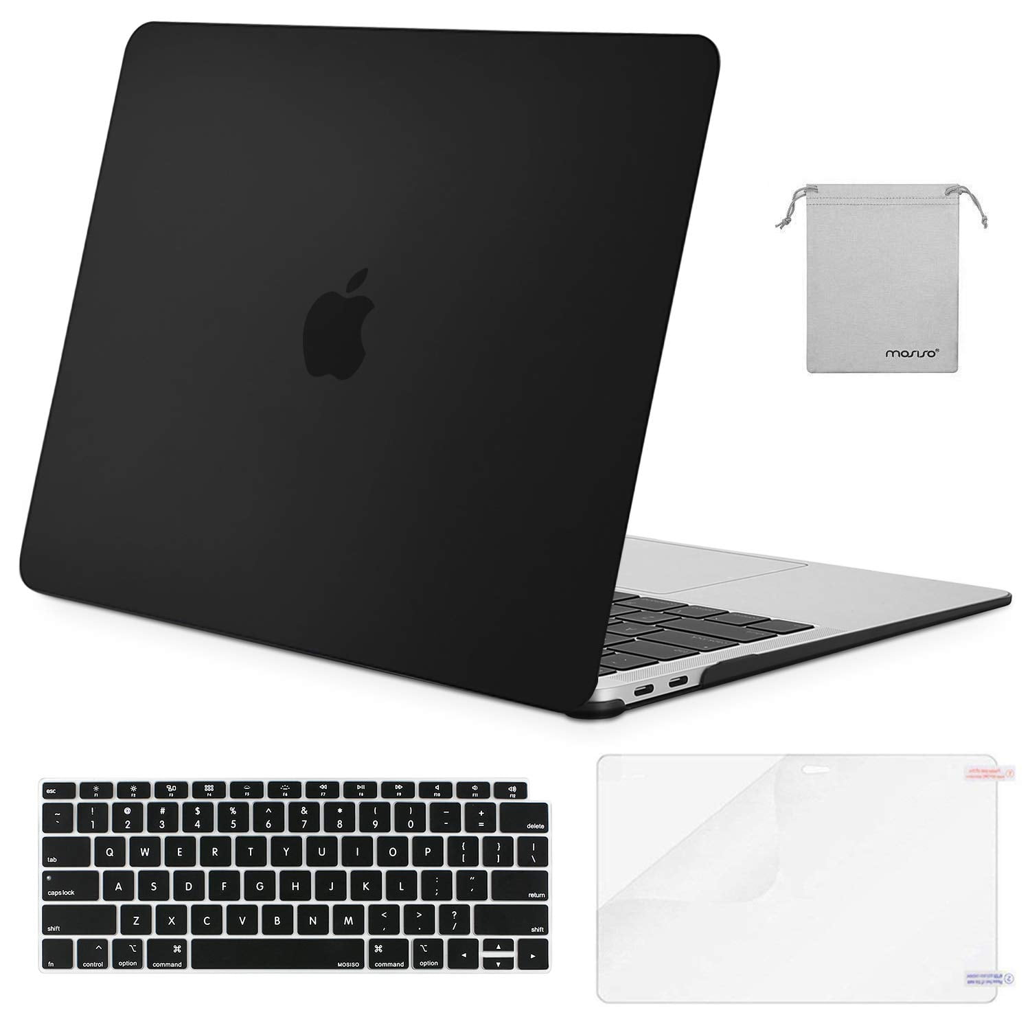 Ultra Slim Matte Black Hard Case Shell for 2018 MacBook air 13" A1932 A1708 