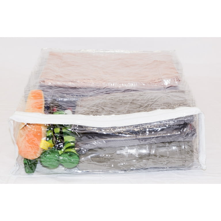 10-Pack Heavy Duty Vinyl Zippered Storage Bags Clear 15 x 18 x 2 -  Vinylpac - zippered storage plastic clear vinyl bags
