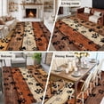 thumbnail image 5 of 5'x8' Area Rugs, Burnt Orange Brown Indoor Outdoor Area Rug for Living Room Bedroom, Farmhouse Dog Paw Vintage Washable Bathroom Rugs Kitchen Floor Carpet Mats Home Decor Aesthetic, 5 of 8