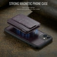 thumbnail image 6 of Case for iPhone 11, Detachable Magnetic Wallet Credit Card Cash Slot Case Support Wireless Charging Functional Kickstand Compatible with MagSafe Phone Cover For iPhone 11,Purple, 6 of 12
