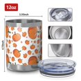 thumbnail image 3 of 12oz Tumblers Pumpkin Pattern Vacuum Insulated Stainless Steel Travel Tumbler Cups Mug with Lid and Straw for Beer,Coffee,Beverages with Cleaning Brush for Cold & Hot Drinks, 3 of 5