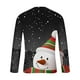 thumbnail image 5 of Blusas y camisas de manga larga y cuello redondo para hombre, informales, a la moda, con estampado navideño, cuello redondo, blusas de licra de manga larga para hombre., 5 of 5