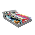 thumbnail image 2 of Ambesonne Art Fitted Sheet & Pillow Sham Set, Paint Strokes Splashes, King, Multicolor, 2 of 2
