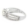 thumbnail image 4 of AFFY 2 Carat 7MM Round Moissanite Diamond Halo Split Shank Engagement Ring for Women 10K White Gold-7.5, 4 of 7
